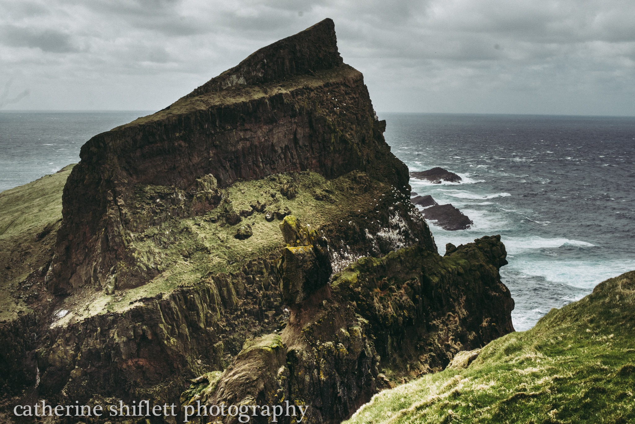 Catherine Shiflett Photography, dramatic cliffs in the Faroe Islands, shot on Nikon D800