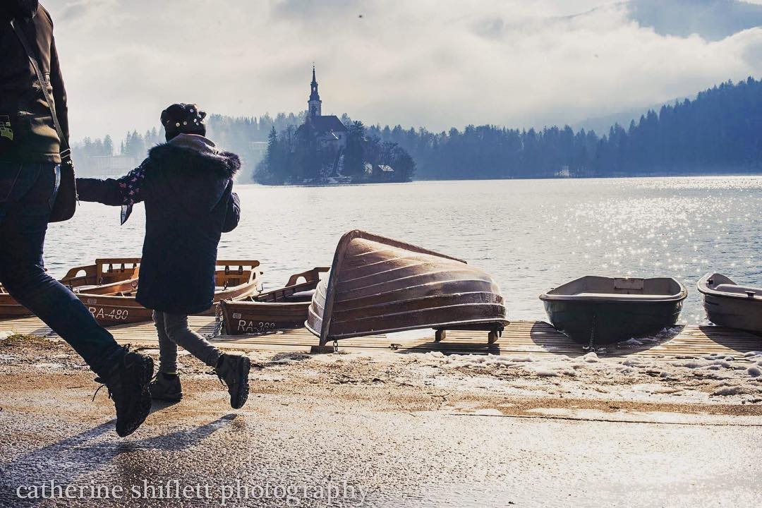 Catherine Shiflett Photography, Lake Bled, people walking, Slovenia, shot on Nikon D800